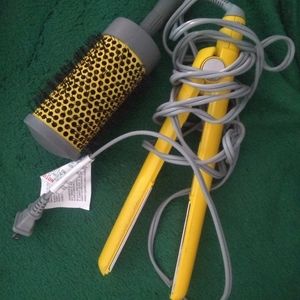 Dry Flat Iron & Round Brush